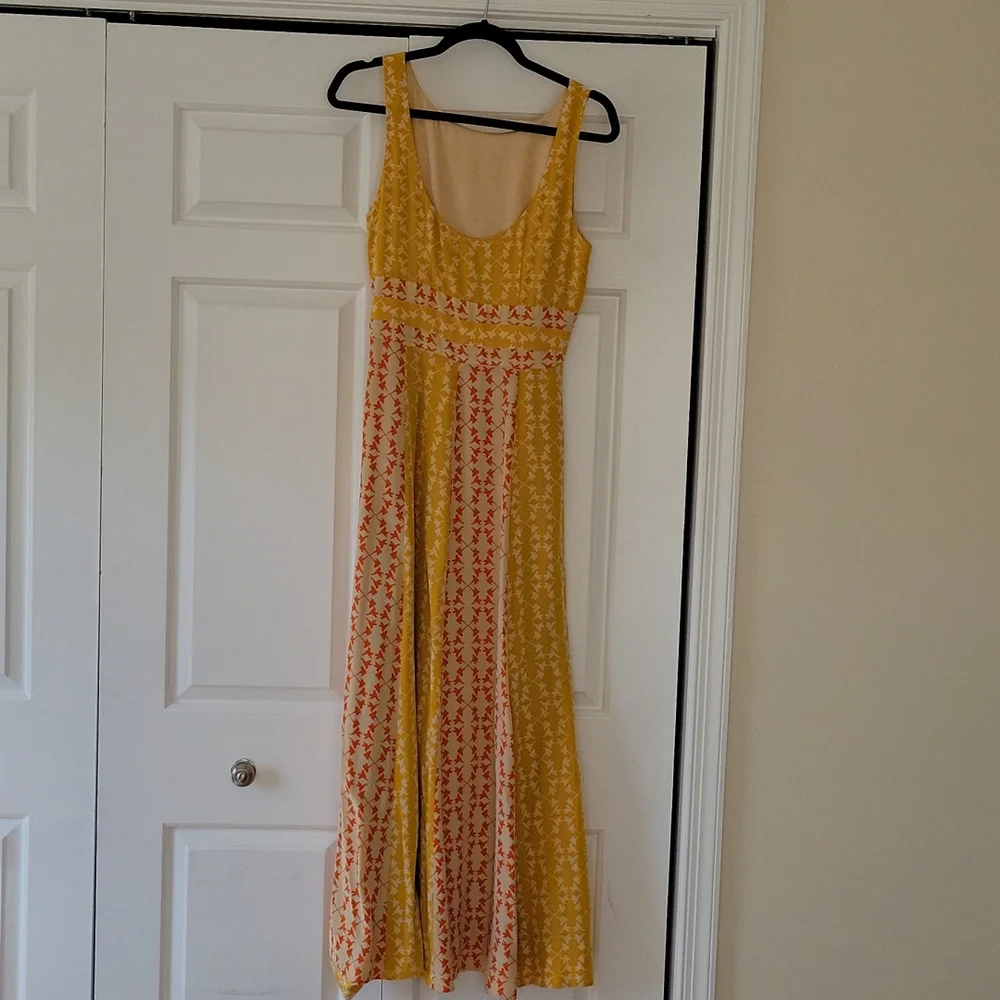 Anthropologie Patterned Silk Maxi Dress - Picture 3 of 8